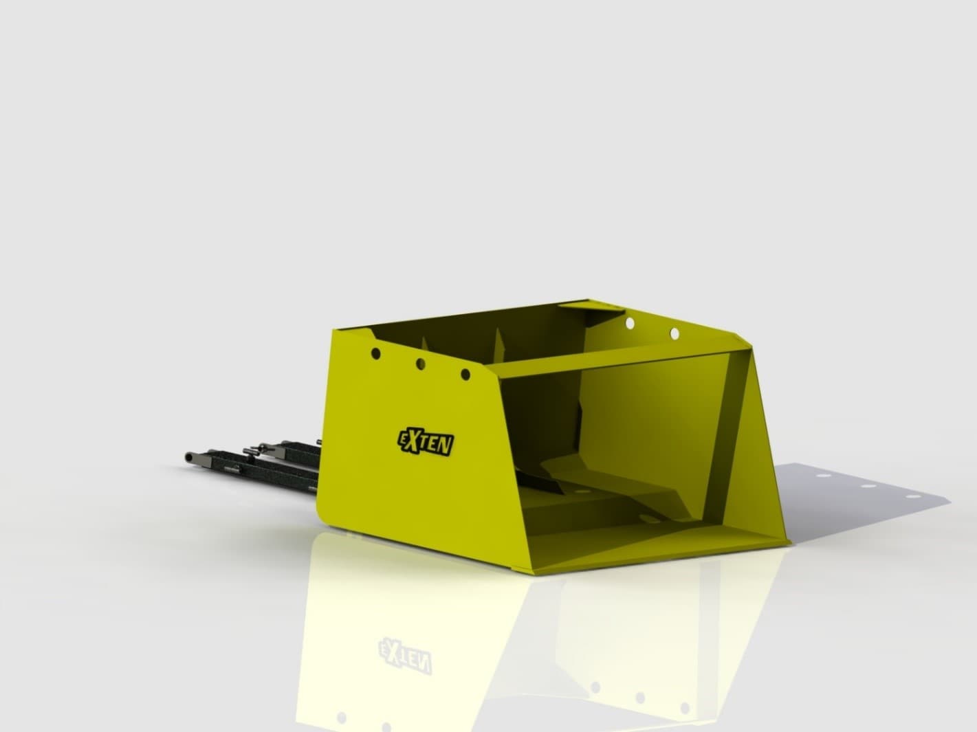 Ковш на вилочный погрузчик (с механическим опрокидыванием)